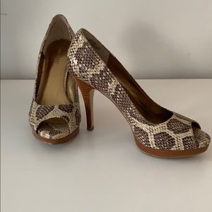 Nine West imitation snakeskin platform stilettos